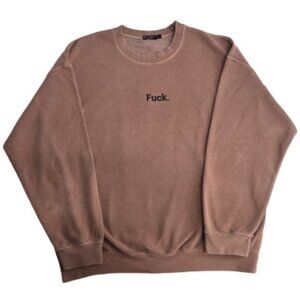 Nasty Gal Brown FUC* Sweatshirt XL